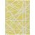 5' X 8' Yellow And Linen Geometric Washable Indoor Outdoor Area Rug