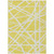 5' X 8' Yellow And Linen Geometric Washable Indoor Outdoor Area Rug
