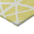 5' X 8' Yellow And Linen Geometric Washable Indoor Outdoor Area Rug