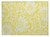 2' X 3' Yellow and Ivory Floral Washable Non Skid Indoor Outdoor Area Rug