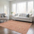 3' X 5' Salmon And Copper Floral Washable Indoor Outdoor Area Rug