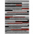 3' X 5' Gray Black And Red Striped Washable Indoor Outdoor Area Rug