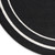6' Black And Ivory Round Indoor Outdoor Area Rug