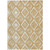 3' X 5' Gold And Ivory Geometric Washable Indoor Outdoor Area Rug - Gold, Ivory