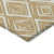 3' X 5' Gold And Ivory Geometric Washable Indoor Outdoor Area Rug - Gold, Ivory