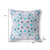 20" X 20" Light Blue Blown Seam Floral Indoor Outdoor Throw Pillow