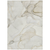 5' X 8' Beige and Ivory Abstract Washable Non Skid Indoor Outdoor Area Rug