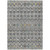 5' X 8' Gray Ivory And Gold Geometric Washable Indoor Outdoor Area Rug