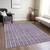 5' X 8' Purple And Ivory Striped Washable Indoor Outdoor Area Rug - Purple, Ivory