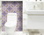 6" X 6" Vintage Purple And Taupe Mosaic Peel And Stick Removable Tiles