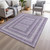 5' X 8' Lavender And Ivory Geometric Washable Indoor Outdoor Area Rug - Lavender, Ivory