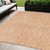 5' X 8' Salmon Floral Washable Indoor Outdoor Area Rug