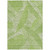 3' X 5' Lime Green And Ivory Floral Washable Indoor Outdoor Area Rug