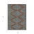 5' X 8' Brown And Aqua Geometric Washable Indoor Outdoor Area Rug