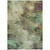 5' X 8' Beige Green And Artichoke Green Abstract Washable Indoor Outdoor Area Rug