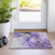 2' X 3' Purple Abstract Washable Non Skid Indoor Outdoor Area Rug - Purple