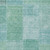 3' X 5' Teal Blue Sage And Green Patchwork Washable Indoor Outdoor Area Rug