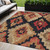 5' X 8' Rust And Charcoal Aztec Washable Indoor Outdoor Area Rug