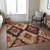 5' X 8' Rust And Charcoal Aztec Washable Indoor Outdoor Area Rug