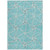 3' X 5' Teal Blue And Ivory Geometric Washable Indoor Outdoor Area Rug - 880016683097