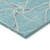 3' X 5' Teal Blue And Ivory Geometric Washable Indoor Outdoor Area Rug - 880016683097