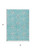 3' X 5' Teal Blue And Ivory Geometric Washable Indoor Outdoor Area Rug - 880016683097