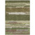 3' X 5' Olive Green Abstract Washable Indoor Outdoor Area Rug