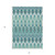 3' X 5' Teal Blue Aqua And Mint Green Southwestern Washable Indoor Outdoor Area Rug
