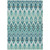 3' X 5' Teal Blue Aqua And Mint Green Southwestern Washable Indoor Outdoor Area Rug