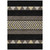 5' X 8' Black Ivory And Wheat Southwestern Washable Indoor Outdoor Area Rug