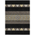 5' X 8' Black Ivory And Wheat Southwestern Washable Indoor Outdoor Area Rug
