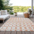 3' X 5' Peach And Beige Geometric Washable Indoor Outdoor Area Rug