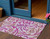3' X 5' Lavender Blush And Purple Floral Washable Indoor Outdoor Area Rug