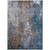 3' X 5' Coffee And Blue Abstract Washable Indoor Outdoor Area Rug