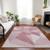 5' X 8' Blush Pink And Ivory Geometric Washable Indoor Outdoor Area Rug