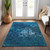 5' X 8' Navy Blue And Sky Blue Abstract Washable Indoor Outdoor Area Rug - Navy Blue, Sky Blue