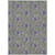 3' X 5' Olive Green Sage And Purple Floral Washable Indoor Outdoor Area Rug