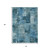 3' X 5' Blue And Ivory Abstract Washable Indoor Outdoor Area Rug - Blue, Ivory