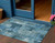 3' X 5' Blue And Ivory Abstract Washable Indoor Outdoor Area Rug - Blue, Ivory