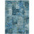 3' X 5' Blue And Ivory Abstract Washable Indoor Outdoor Area Rug