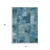 3' X 5' Blue And Ivory Abstract Washable Indoor Outdoor Area Rug