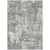 5' X 8' Gray And Ivory Abstract Washable Indoor Outdoor Area Rug Transitional Style - Gray, Ivory Color