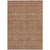 5' X 8' Orange And Taupe Striped Washable Indoor Outdoor Area Rug