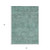 5' X 8' Teal Blue Geometric Washable Indoor Outdoor Area Rug