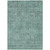 5' X 8' Teal Blue Geometric Washable Indoor Outdoor Area Rug