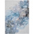3' X 5' Blue and Gray Abstract Washable Non Skid Indoor Outdoor Area Rug Transitional Style - Blue, Gray Color