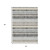5' X 8' Black And Silver Striped Washable Indoor Outdoor Area Rug