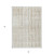 5' X 8' Ivory Brown And Gold Striped Washable Indoor Outdoor Area Rug