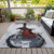 3' X 5' Gray Charcoal And Red Abstract Washable Indoor Outdoor Area Rug
