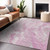 3' X 5' Pink And Silver Abstract Washable Indoor Outdoor Area Rug